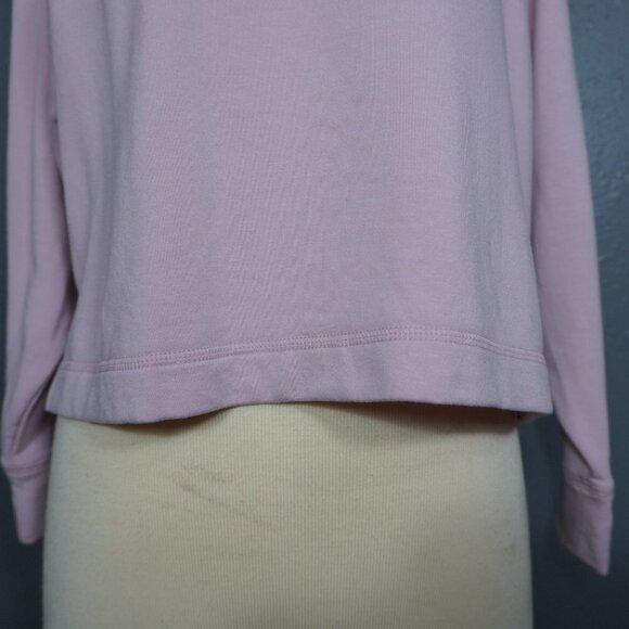 Old Navy Womens Light Pink Cowl Neck Long Sleeve Fleece Sweat Shirt Size Small - Picture 2 of 8